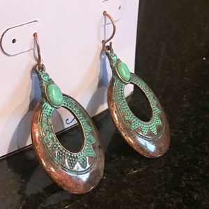 Periwinkle by Barlow Copper and Turquoise Earrings